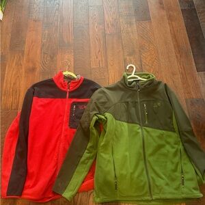 Mountain Hardwear Red and Gray Fleece Jacket